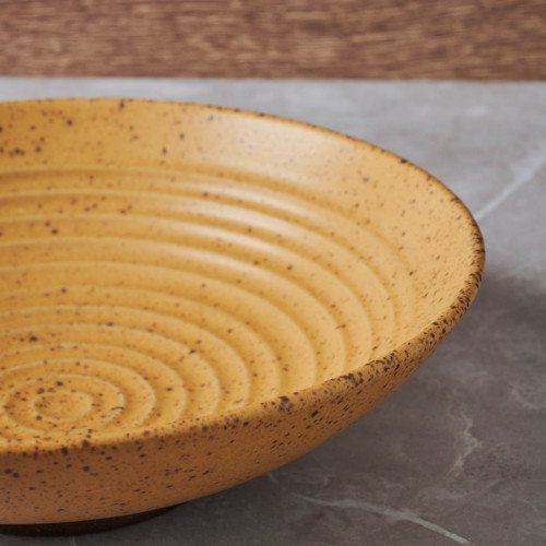 Concrete Layer Pasta Bowl 9" - Turmeric 3