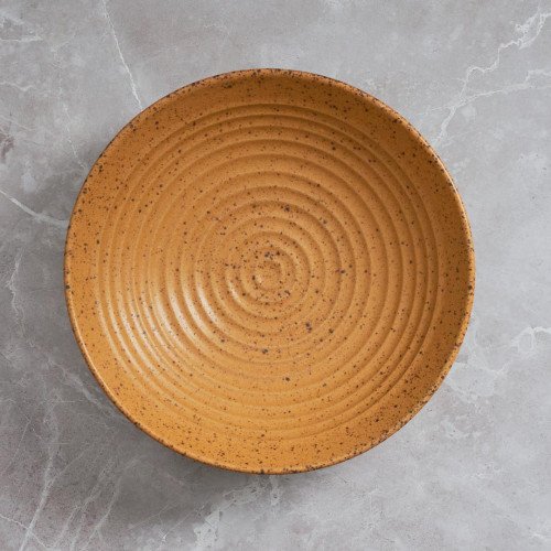 Concrete Layer Pasta Bowl 9" - Turmeric 5