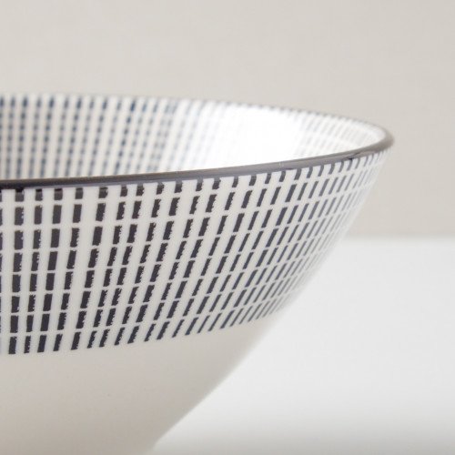 Tokusa Salad Bowl 7" - Black Dots 2