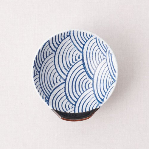 Seigaiha Bowl with handle 5"