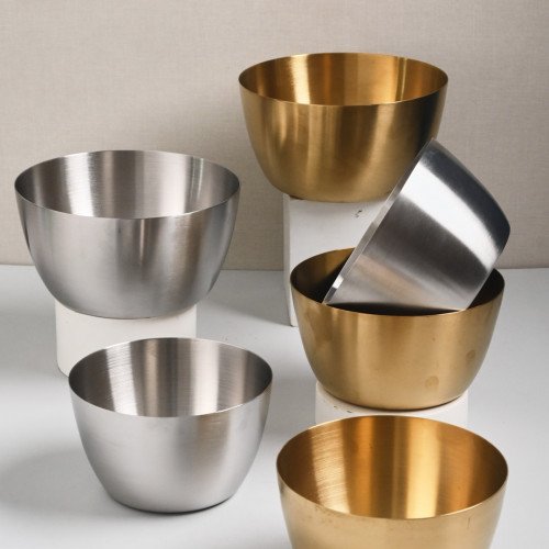 Korea Style 304 Stainless Steel Salad Bowl 16cm - Gold 5