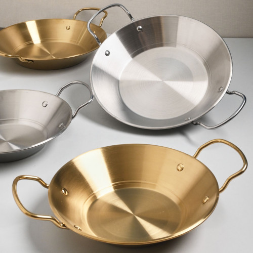 Korea Style Dry Pot Double Eared Handle 25cm - Gold 5