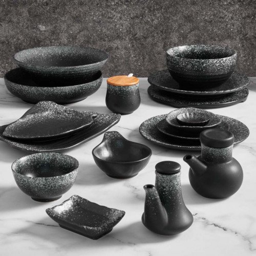 Black Kemuri Miso Soup Bowl 4.5" 5