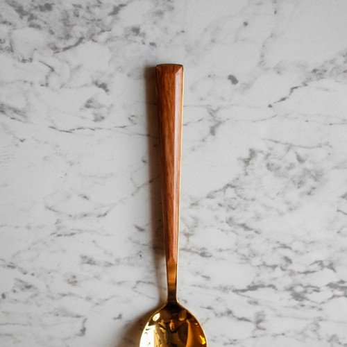 Wooden Accent Gold Table Spoon 3