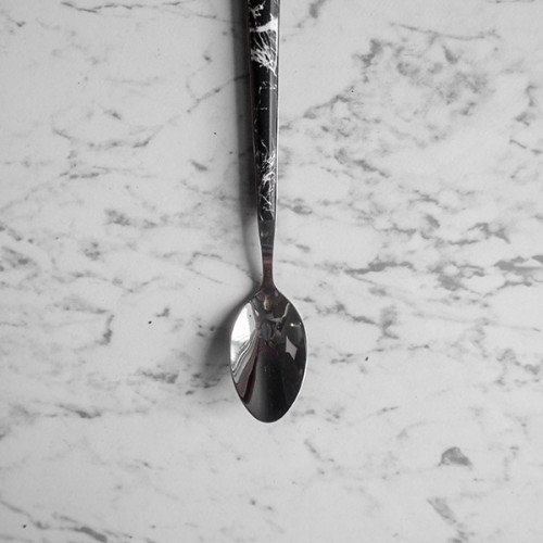 Black Marble Silver Tea Spoon 2
