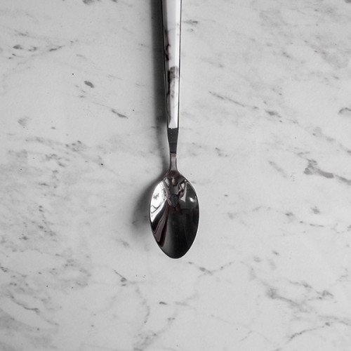 White Marble Silver Tea Spoon 2