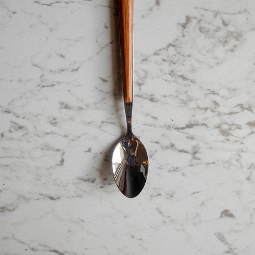 Wooden Accent Silver Tea Spoon 2