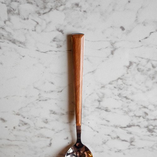 Wooden Accent Silver Table Spoon 3