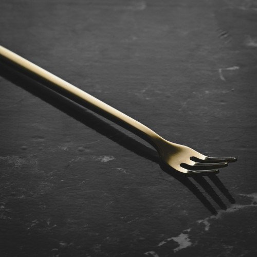 8 inches Beverage Mixing Fork Gold 3