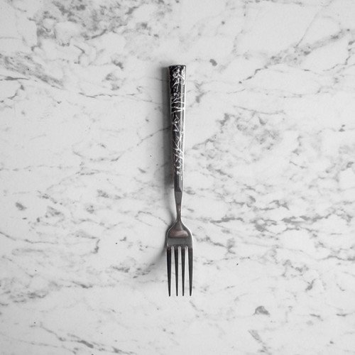 Black Marble Silver Cutleries Set 3