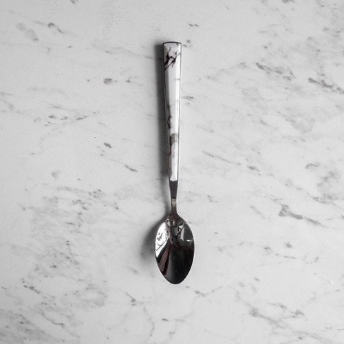 White Marble Silver Cutleries Set 3