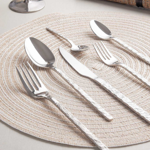 Embossed Silver Dessert Spoon 5
