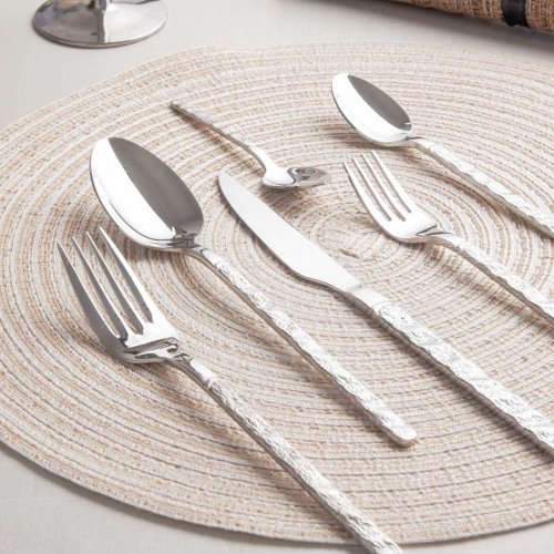 Embossed Silver Dessert Spoon 5