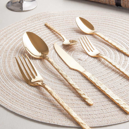 Embossed Gold Tea Spoon 5