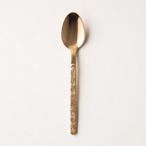 Embossed Gold Dessert Spoon