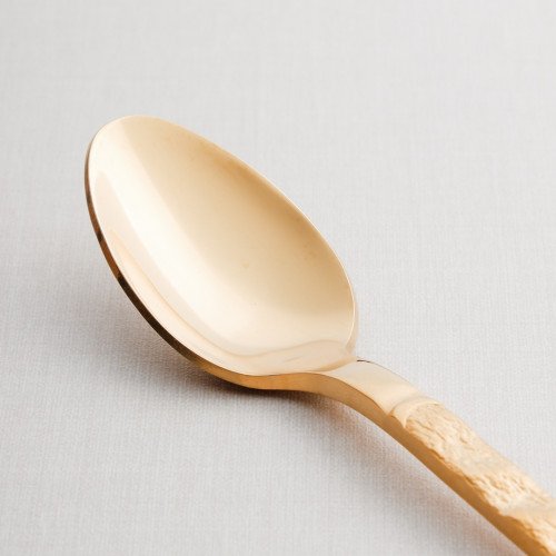 Embossed Gold Dessert Spoon 3