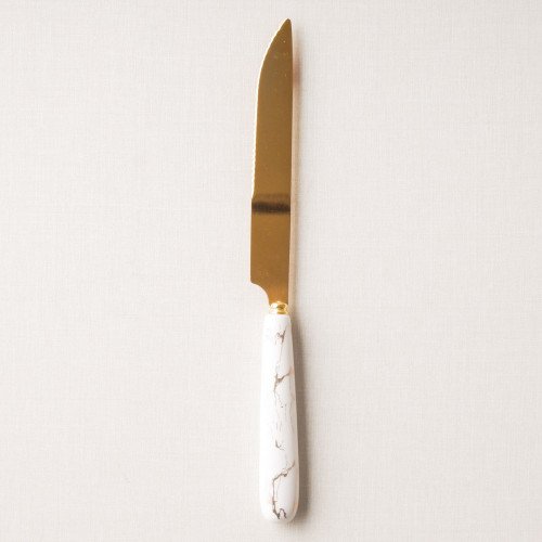 Marble Streaks White Table Knife