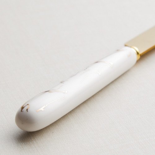 Marble Streaks White Table Knife 2