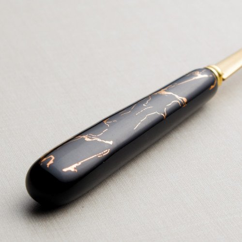 Marble Streaks Black Table Fork 3