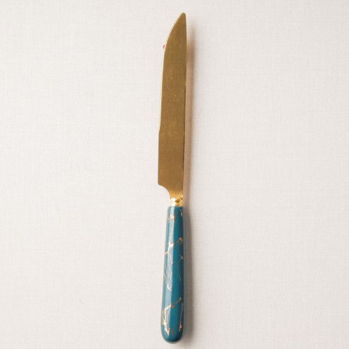 Marble Streaks Green Table Knife