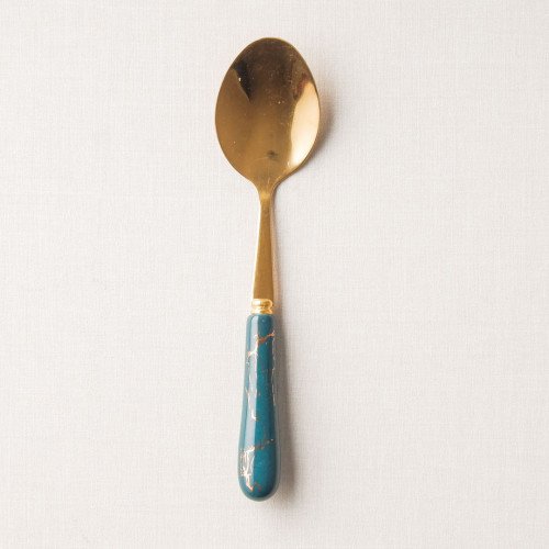Marble Streaks Green Table Spoon