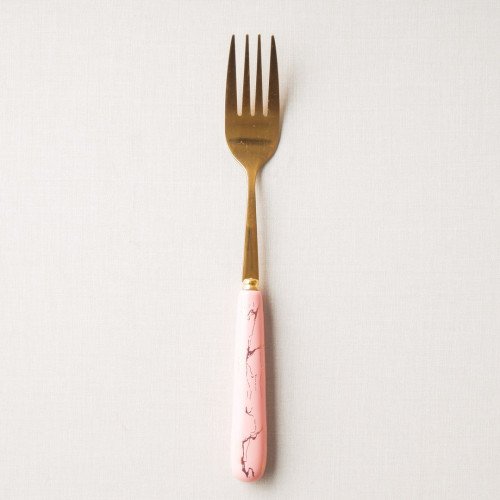 Marble Streaks Pink Table Fork