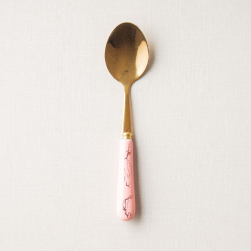 Marble Streaks Pink Tea Spoon