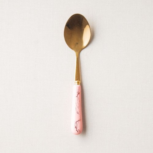 Marble Streaks Pink Tea Spoon