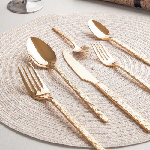 Embossed Gold Cutleries Set 2
