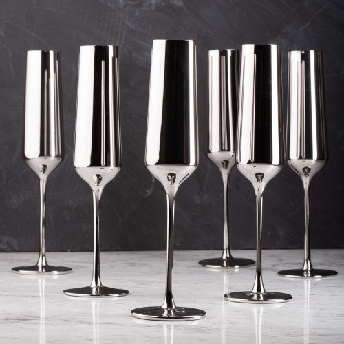 DUKE 255cc SILVER CHAMPAGNE GLASS 041 3