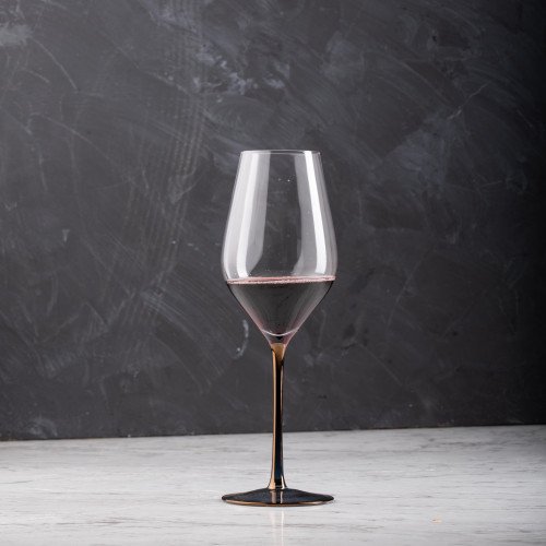 VISCOUNT 490cc CRYSTAL/GOLD STEM WINE GLASS 050