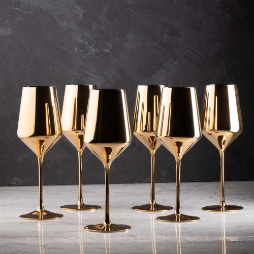EARL 530cc GOLD WINE GLASS 052