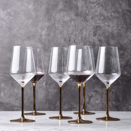 EARL 530cc GOLD STEM WINE GLASS 055 3