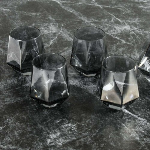 Laguna Glass Carafe and Cups Set - Smoke Gray 2