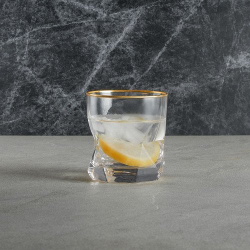 Faceted Bar Glass 340ml - Crystal