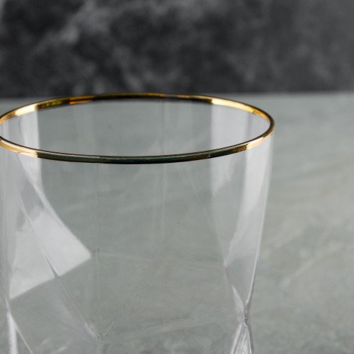 Faceted Bar Glass 425ml - Crystal 2
