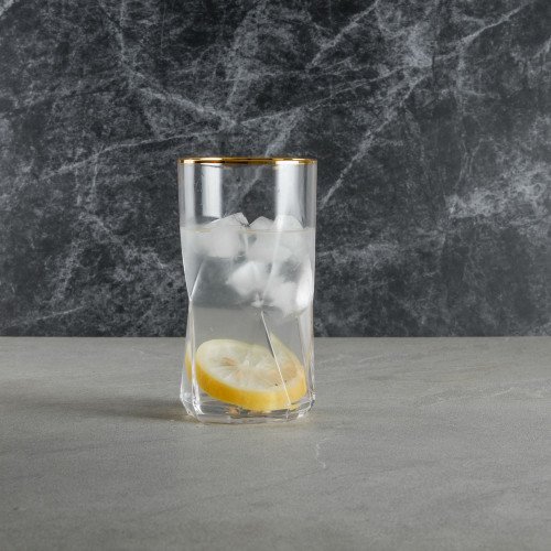 Faceted Bar Glass 525ml - Crystal