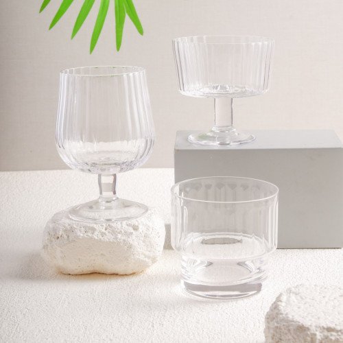 Striped Gelato Cup 270ml - Low Stem 5