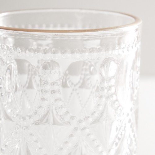 Olivar Jewel Glass 340ml - Gold Rimmed 3