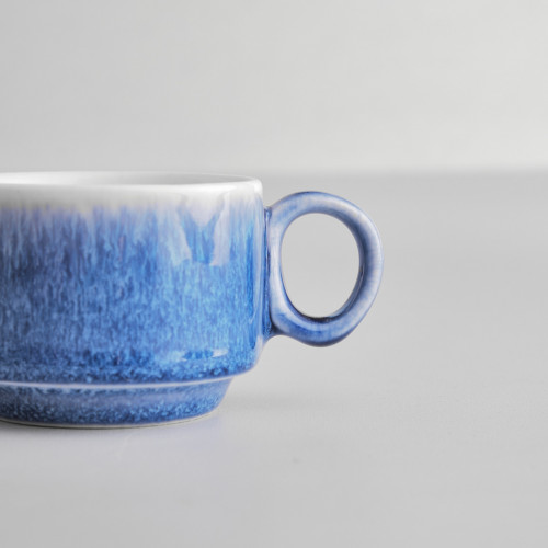 Gaia Caldera Blue Espresso Cup Stackable 2