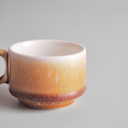 Gaia Caldera Yellow Espresso Cup Stackable 2