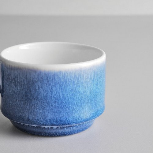 Gaia Caldera Blue Coffee Cup Stackable 3