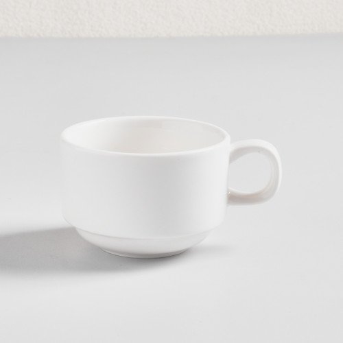 Ora White Coffee Cup Stackable 14cl