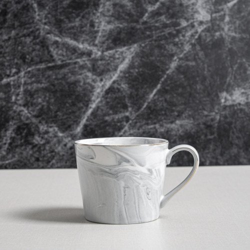 Marble Mug White with Handle 325ml