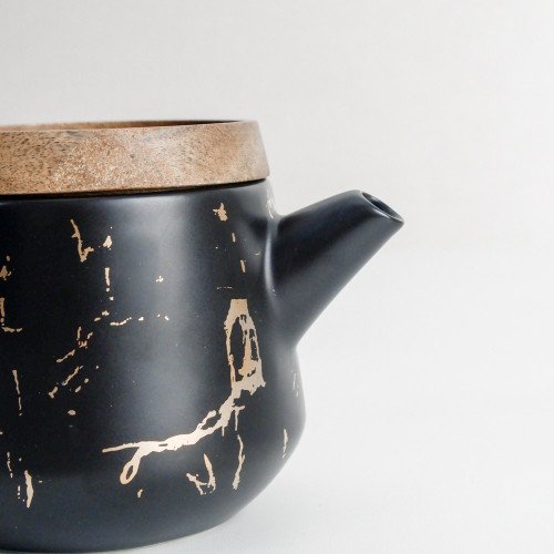 Duquet Teapot GS01 700ml Gold Splash Black 3