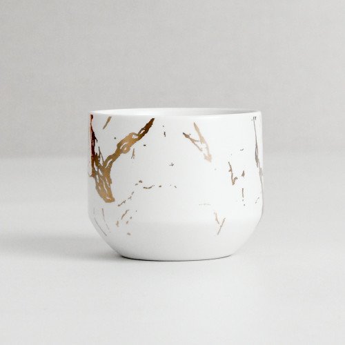 Duquet Mug GS02 225ml Gold Splash White