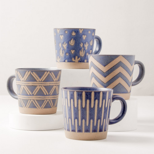 Hollie Patterned Mug 350ml - Entangle Blue 7