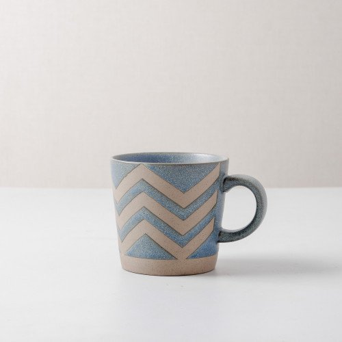 Hollie Patterned Mug 350ml - Wave Green
