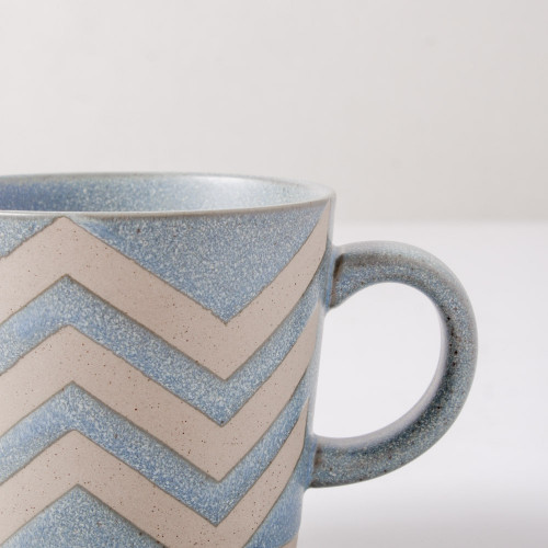Hollie Patterned Mug 350ml - Wave Green 3