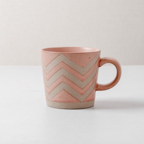 Hollie Patterned Mug 350ml - Wave Red 2